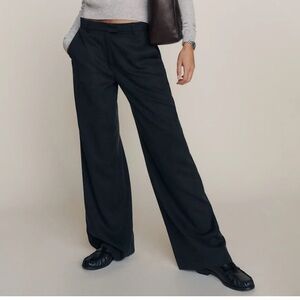 Reformation Black Carter Mid Rise Pant Size 0